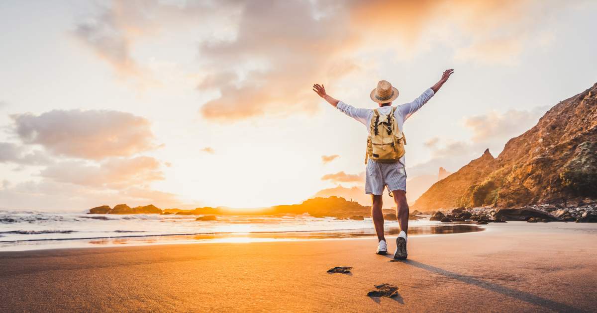 happy man after ketamine therapy california